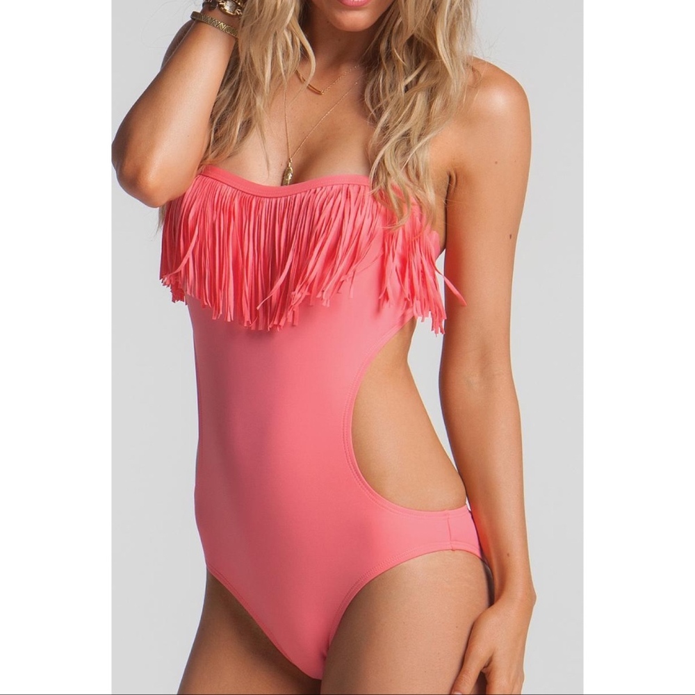 L*SPACE FRINGE PRIMA DONNA MONOKINI SWIMSUIT 10